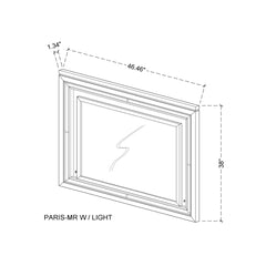 Cross - Glam Mirror With LED - Champagne