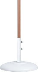 Fiji - Aluminum Patio Umbrella With Round White And Teak Base
