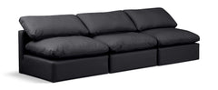Indulge - Faux Leather 3 Seat Modular Armless Sofa