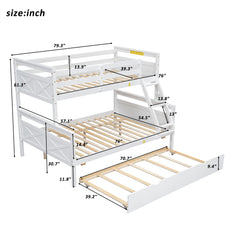 Bunk Bed With Ladder And Safety Guardrail
