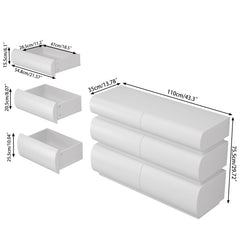 Minimalist Modern 6 Drawer Dresser, Handle Free Design With Wide Storage