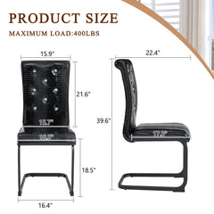 Alligator Skin Upholstered Dining Chairs