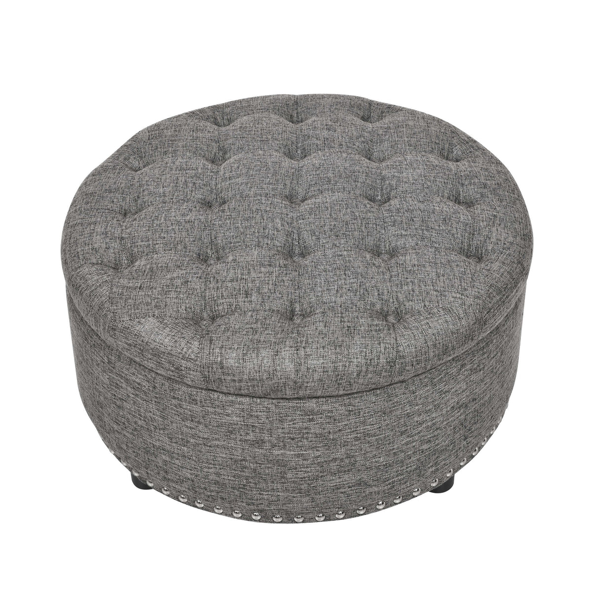 Tufted Storage Ottoman With Upholstery