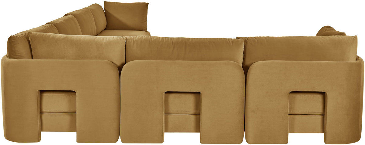Hammond - Velvet Performance Fabric Upholstered 6 Piece Corner Sectional