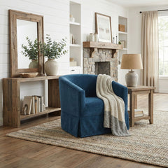 Elm - Skirted Swivel Chair