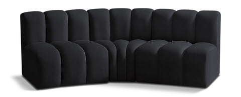 Arc - Velvet 3 Piece Modular Corner Sofa