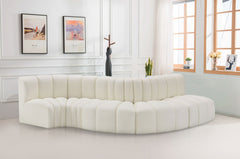 Arc - Faux Leather 5 Piece Modular Sofa