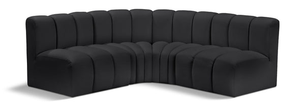 Arc - Faux Leather 4 Piece Corner Modular Sofa