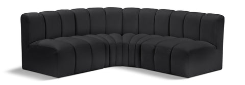 Arc - Faux Leather 4 Piece Corner Modular Sofa