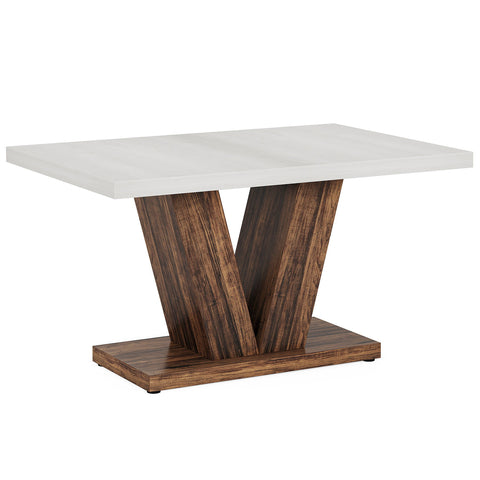 Dining Table With Pedestal Base For 4 - 6 People