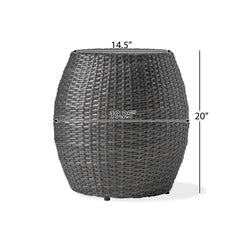 Outdoor Wicker Patio Side Table