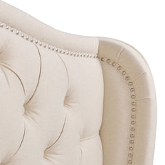 Fontana - Handcrafted Wingback Upholstered Platform Bed Frame