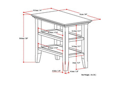 Acadian - Narrow Side Table, Handcrafted