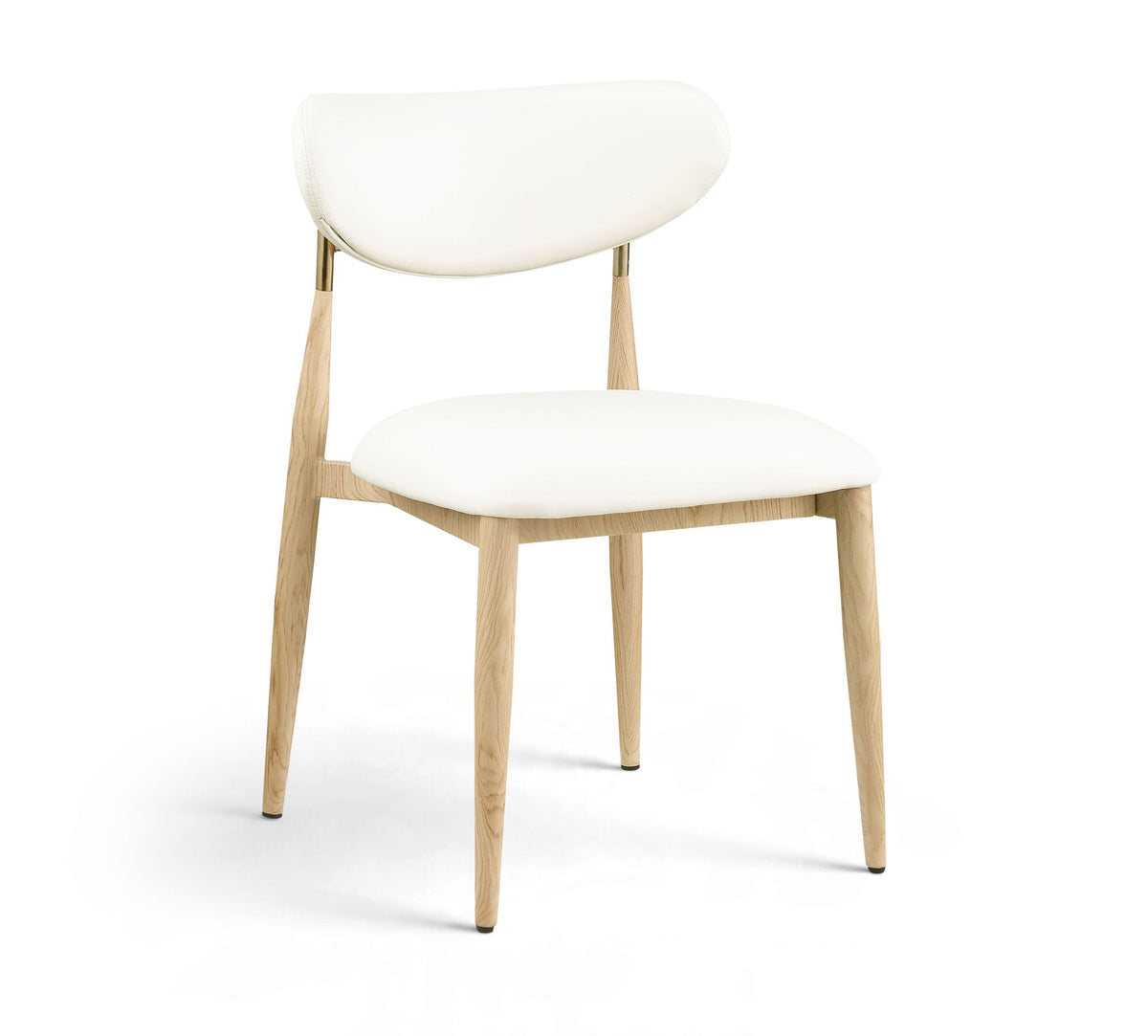 Ronda - Vegan Leather Upholstered Dining Side Chair - Natural Legs