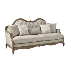 Chelmsford - Sofa With 5 Pillows - Beige Fabric & Antique Taupe