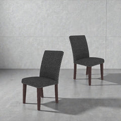 Upholstered Dining Chair With High Back Design (Set of 2)