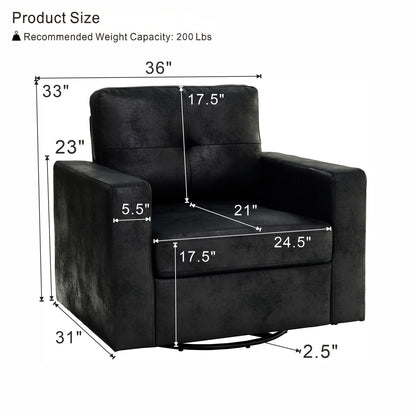 360 Degree Rotation Single Sofa Chair For Living Room