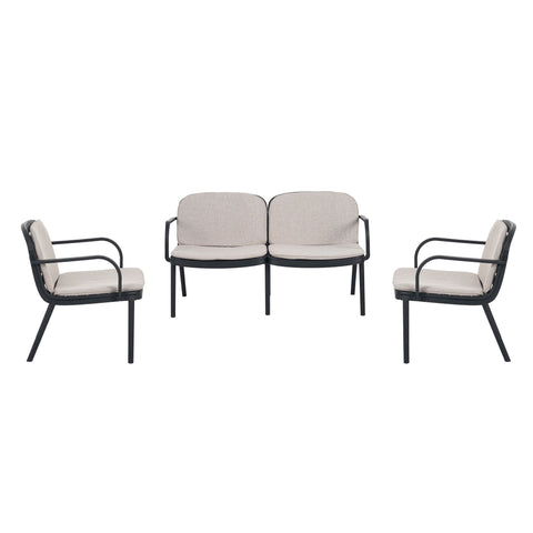 Luna - Outdoor Patio 3 Pieces Chat Set