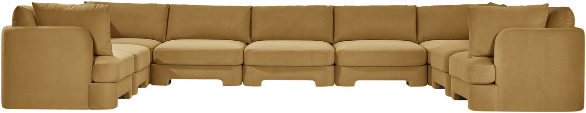 Hammond - Velvet Performance Fabric Upholstered 9 Piece Sectional