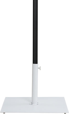 Amalfi - Aluminum Patio Umbrella - White Base / Black Pole