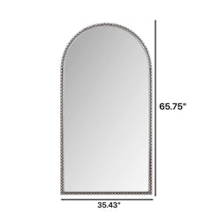 Arch Retro Full Length Mirror With Supporting Feet - Silver