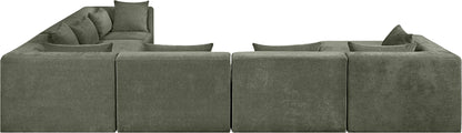 Stellar - 7 Piece Chenille Fabric Upholstered Modular Sectional