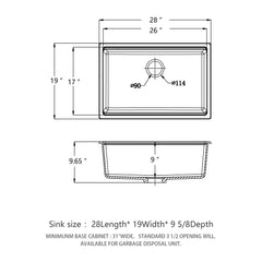 Quartz Kitchen Sink, Granite Composite Workstation Undermount
