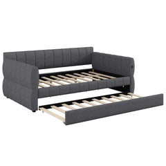 Upholstered Platform Bed With USB Charging