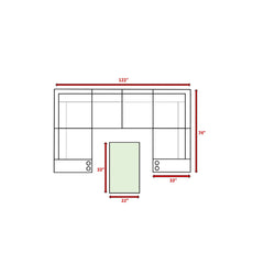 Outdoor Wicker Sectional With Weather Resistant Cushions And Table