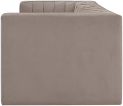 Rummi - Velvet Performance Fabric Upholstered 3 Piece Modular Sofa