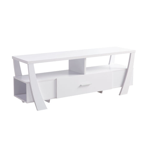 Contemporary TV Stand With 4 Shelves And 1 Drawer