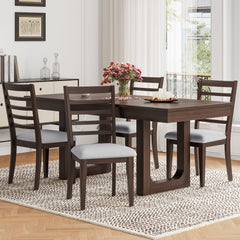 Upholstered Armless Chairs With High Ladder Back