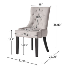 Contemporary Cheney Dining Chair Set With Tufted Design