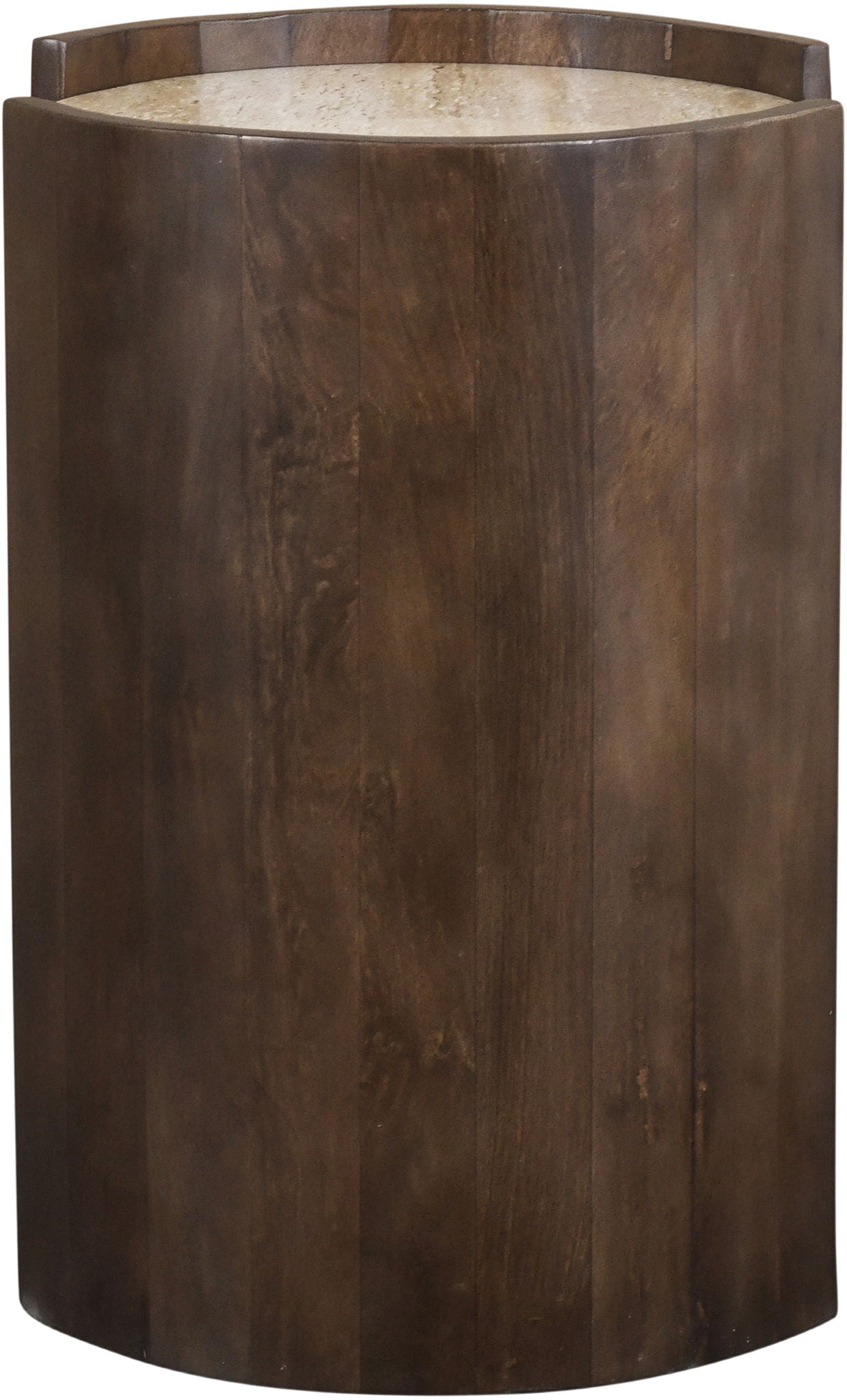 Solstice - Travertine And Mango Wood Table