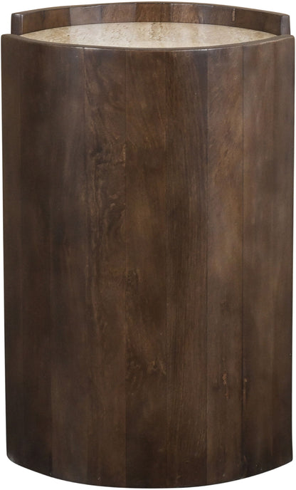 Solstice - Travertine And Mango Wood Table