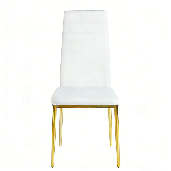 Dining Chair (Set of 4) - Gold / White