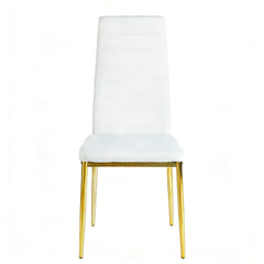 Dining Chair (Set of 4) - Gold / White
