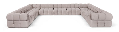 Orin - Velvet Performance Fabric Upholstered 9 Piece Sectional
