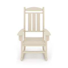 Traditional Porch Rocker Classic HDPE Poly Lumber For Porch, Patio, And Garden Comfort