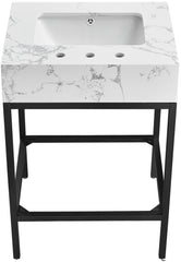 Marmo - Engineered Marble Bathroom Vanity With Black Base