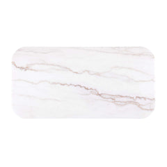 Rectangle Cocktail Table Genuine Accent Plinth Base Living Room - Brown / Gold / White