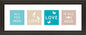 Words Of Kindness Il By The Vintage Collection - Framed Print Wall Art - Blue