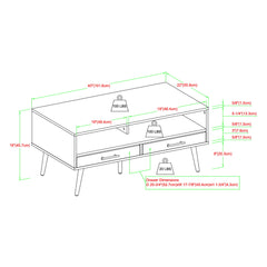 Contemporary 2 Drawer Low Coffee Table