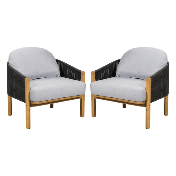 Grotta - Outdoor Wood Club Chair (Set of 2)