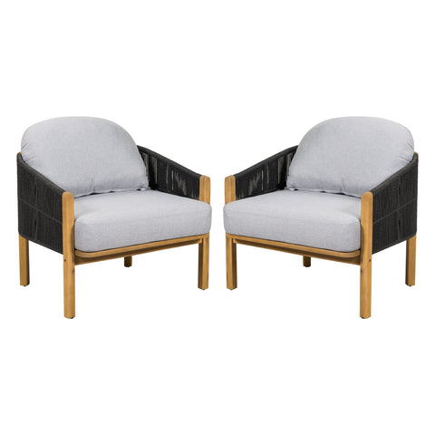 Grotta - Outdoor Wood Club Chair (Set of 2)