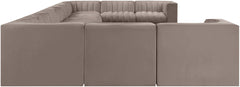 Rummi - Velvet Performance Fabric Upholstered 11 Piece Modular Sectional
