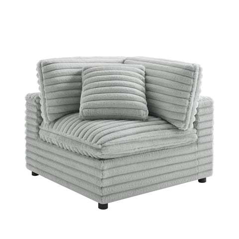 Jenny - Corner Accent Chair - Gray