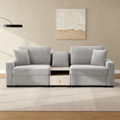 Modular Sofa Couch With Storage Armrest And Center Console