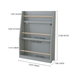 3 Tier Book Shelf, Compact Storage For Bedrooms