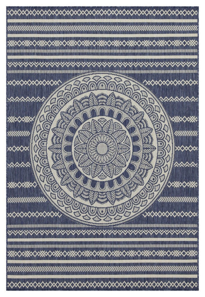 Sunshine - 5'3" X 7'3" Indoor, Outdoor Area Rug - Blue - Polypropylene